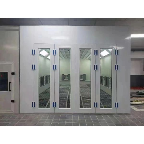 6.9m Car Spraying Oven Automotive Paint Booth With Rock Wool Panel Fire Resistant Wall