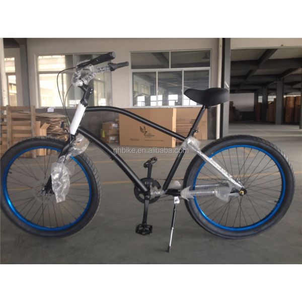 26 inch 3.0 tire fat tire men beach cruiser bike with Shimano 7 gear and disc brake