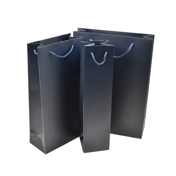 Customized 3 Minute Exquisite Single Copper Paper Blue Handbag For Luxury Gift Packaging