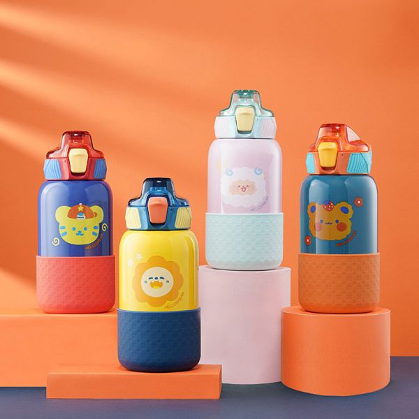 560ml Stainless Steel Thermal Drink Bottle Vacuum Flask Water Bottle For School Kids