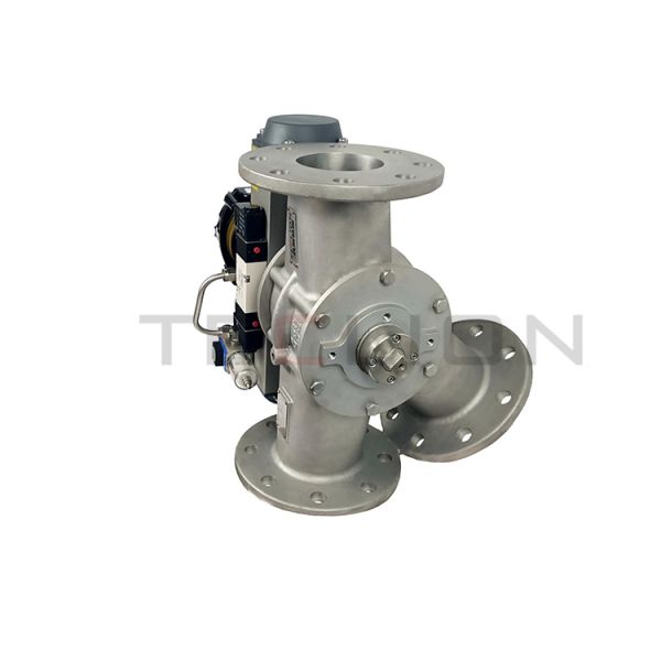 Industrial Electric 3 Way Gravity Diverter Flap Valve For Chemical Industry