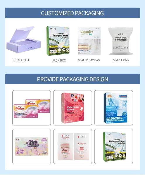 Portable Fabric Softener Dryer Sheets Custom Detergent Dryer Sheets