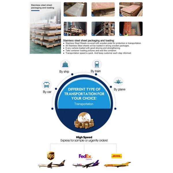 EN 304 Stainless Plain Sheet 18 Gauge Stainless Steel Sheet API Certificate