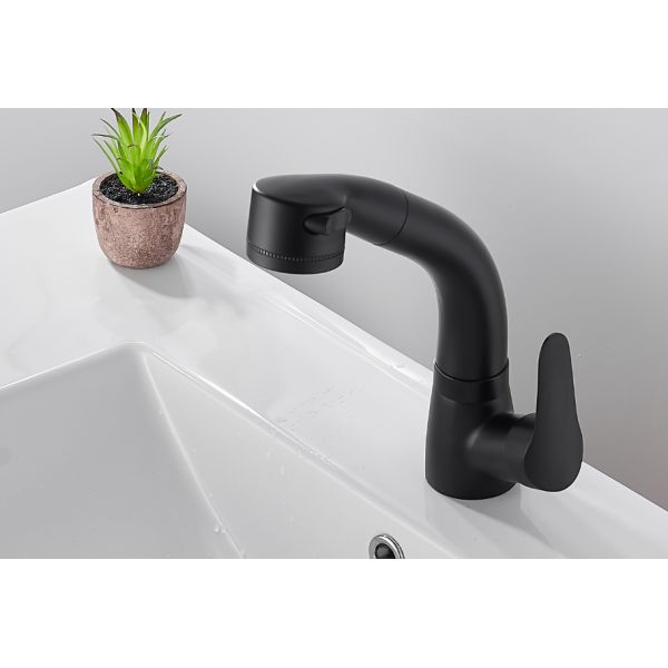 CE Pull Out Kitchen All Copper Washroom Basin Faucet