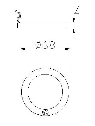 2700K-6500K Color Temperature Round Touch Switch LED Under Cabinet and Furniture Light
