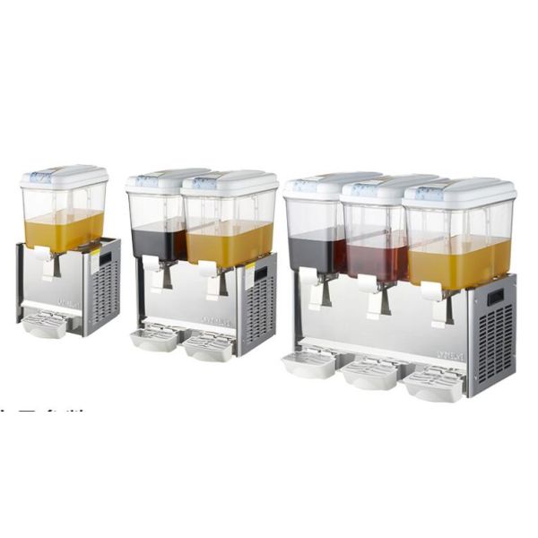 Double Tanks 2 x 18L Commercial Refrigerator Freezer / Juice Beverage Dispenser Machine