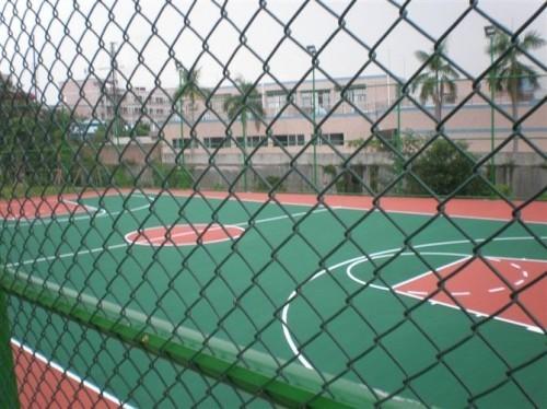 Football Field 2mm Plastic Coated Chain Mesh Fencing 5x5cm