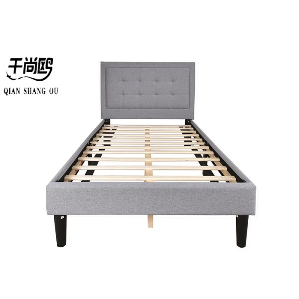 Classic Soft Linen Upholstered Bed for hotel / apartment