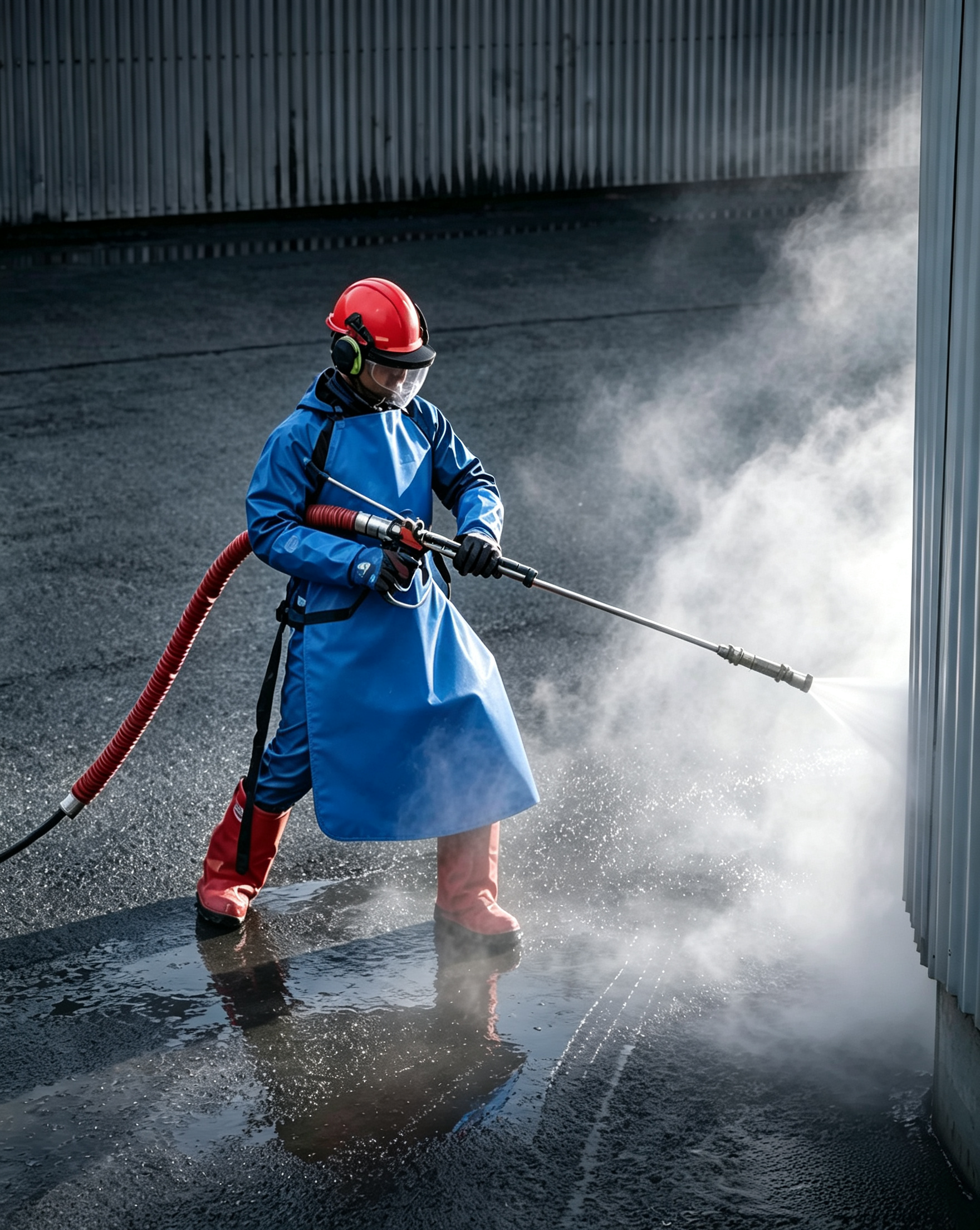 Tear Resistant Ship Coverall Heavy Duty Water Jetting Apron Quick Release