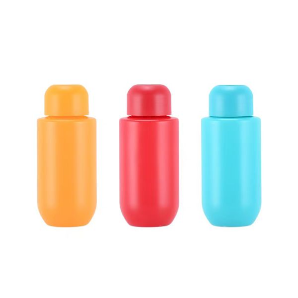 Envase cosmético de HDPE para cuidado personal: botella con tapa superior de disco de superficie mate reciclable para loción y crema