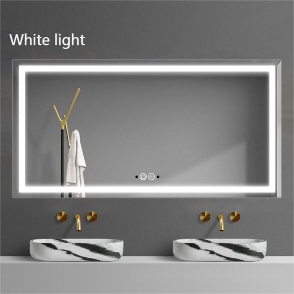 Стеклянное зеркало светодиодный свет ванное зеркало для роскошного салона спальня гостиная домашний декор