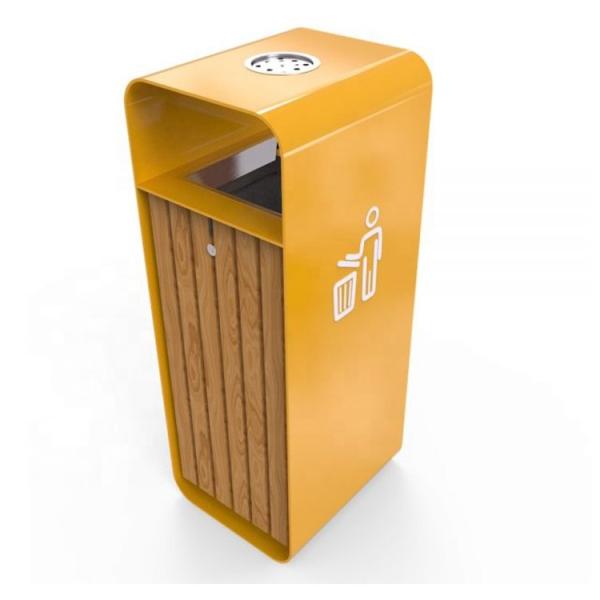 OHSAS18001 Certificate 35L Outdoor Wooden Garbage Bin