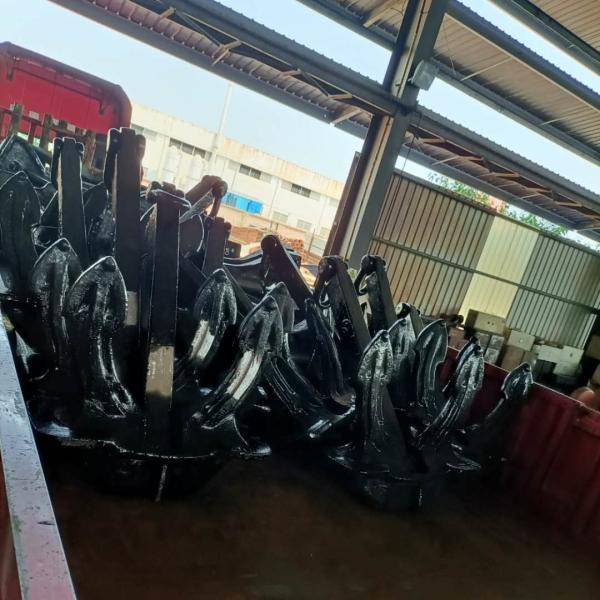 Black Color 2000kg 3000kg 4000kg Boat Mooring Single Fluke Anchor