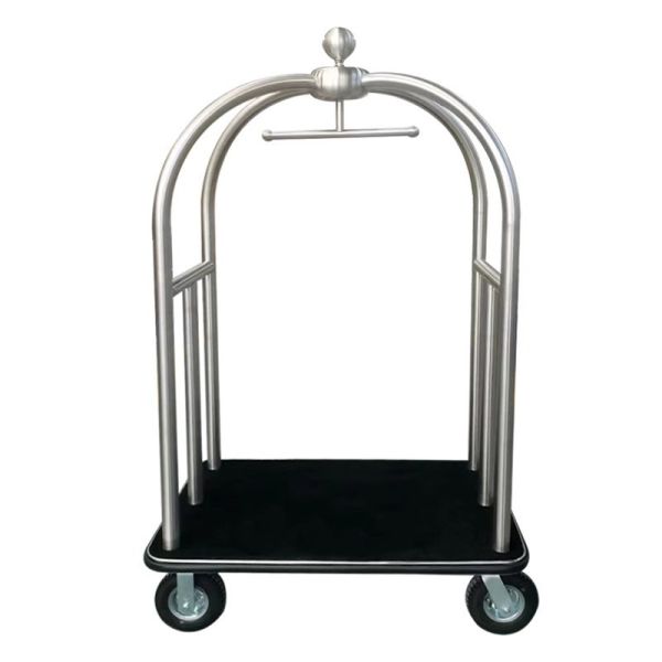 Нержавеющая сталь гостиничная багажная тележка с колесами