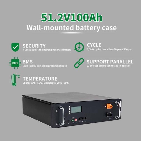 51.2V 100Ah High Capacity Lithium Ion Battery 5kWh Energy Storage Battery Pack