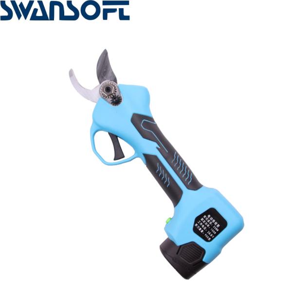 Swansoft Electric Garden Pruner Scissors Cordless Electric Pruning Shears 2.5CM Battery Orchard Pruner