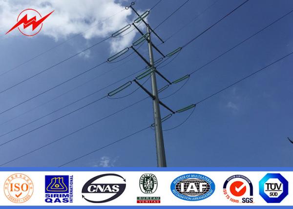 Gr 65 Material Commercial Light Poles Lattice Welded Electric Power Pole With Bitumen