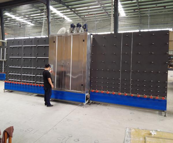 2000Mm Vertical Low - E industrial glass washer Equipment 3 Pairs Brushes,Vertical Flat Glass Washing Machine