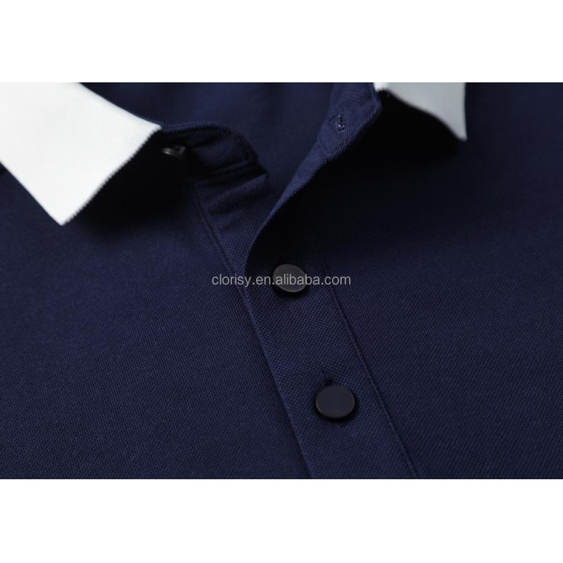 Custom Logo Solid T-Shirt XL Size Short-Sleeved for Polo for Work 100% Polyester Plain Dyed Knitted Corporate Cultural Clothing