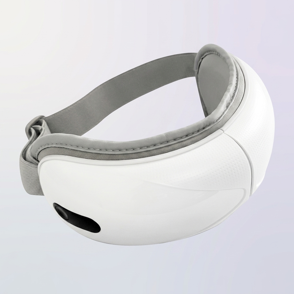 Smart Eye Massager with Heat and 8-Zone Airbags, Foldable 3D Bluetooth Heated Eye Mask for Dark Circles, Eye Strain & Dry Eye Relief