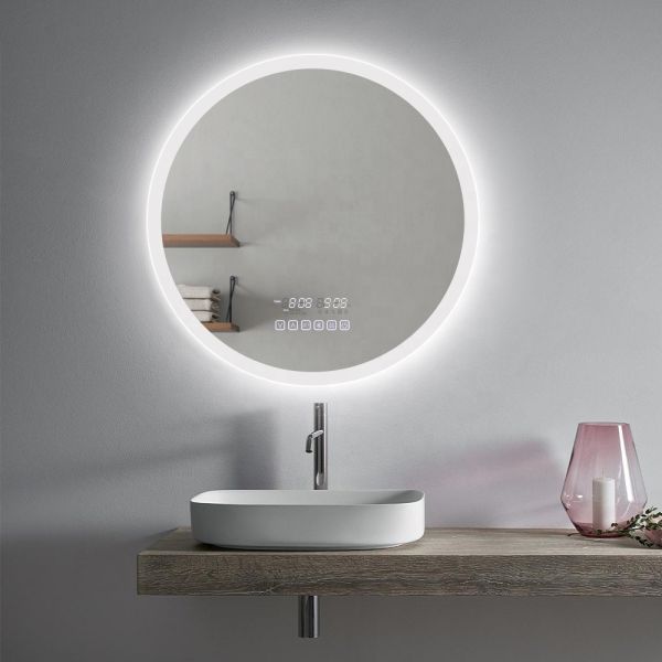 Waterproof Makeup Bathroom Mirror Explosion Proof Safety Tempered Glass Bathroom Mirror