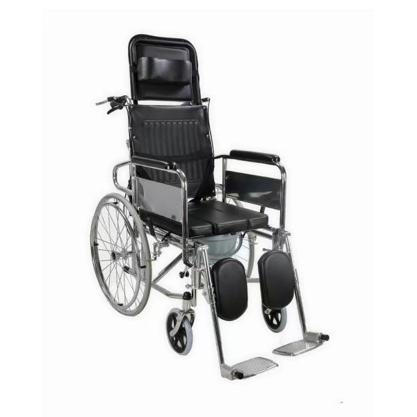 Black Lightweight Folding Manual Wheelchair for Comfortable Mobility
