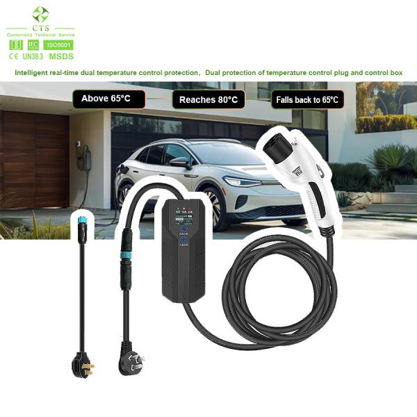 IP65 Protection Level Portable EV Charger Type 1 Type 2 16A 32A AC For Electric Car