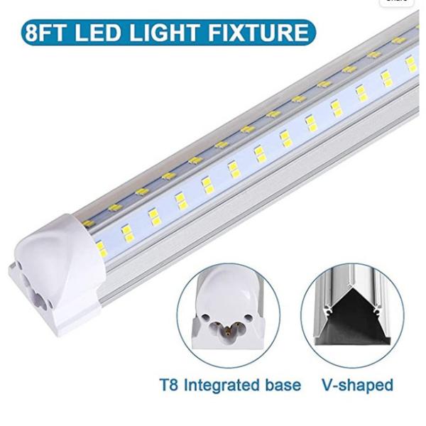 120LM/W Light V Shaped Bulb Led 28W 5500k 6000k With US Or EU Plug Clips Screws Linkable Cable