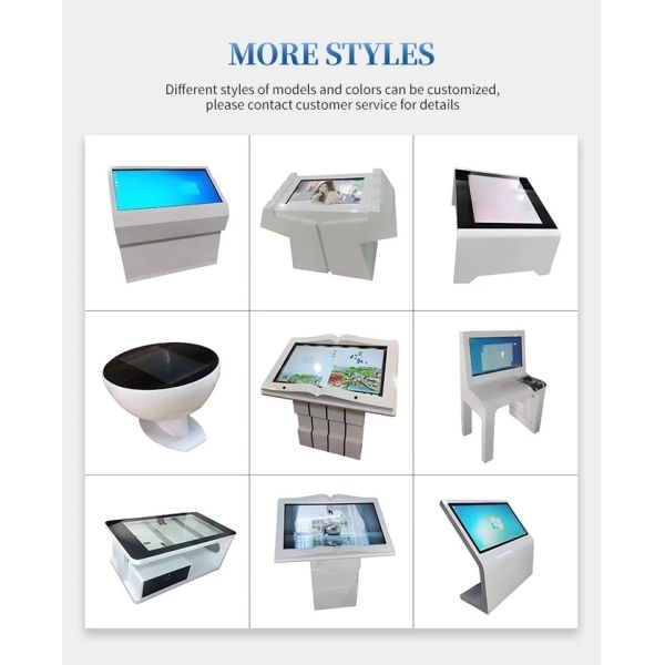 Vertical Self Service Kiosk Machine All In One Horizontal Multimedia Display