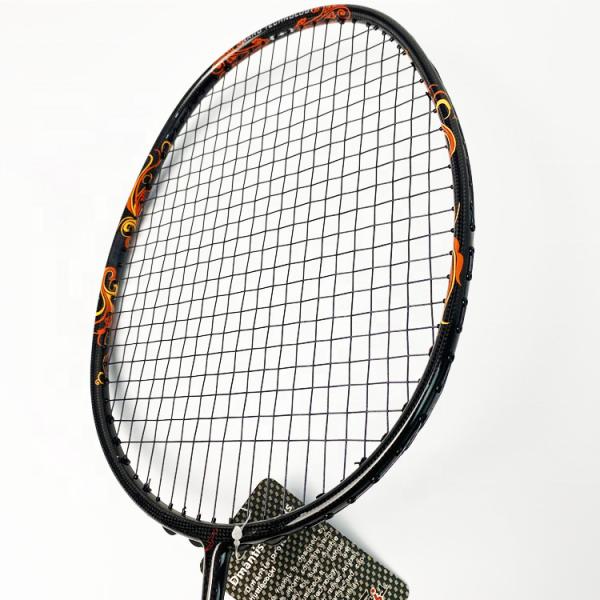 Full Carbon Fiber Racquet Wooven Handle Moderate Lightest Badminton Racket