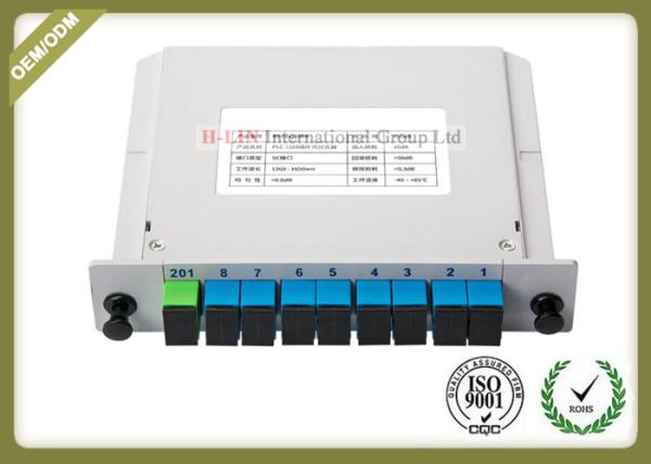 Rack Wall Mount Fiber Optic Splitter Cassette / Card Type SC UPC Connector