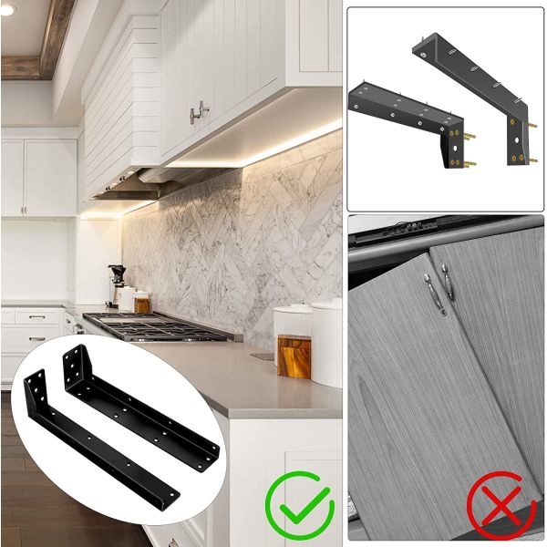 Кухонный гранит под столешницей подвесные подставки для поддержания стального угла