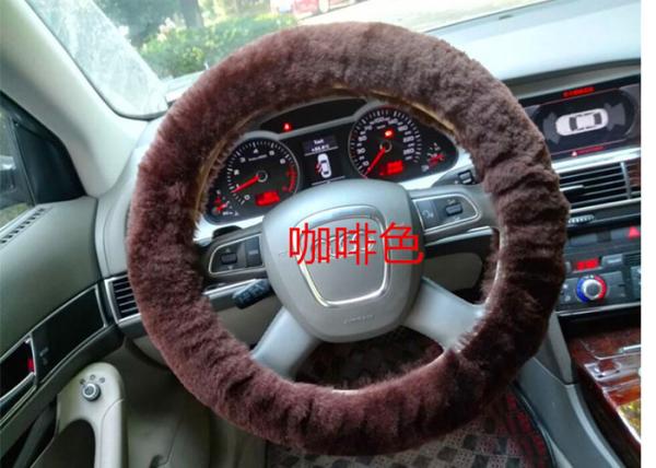Tampa de volante australiana da pele de carneiro do Merino com diâmetro de 36-38cm