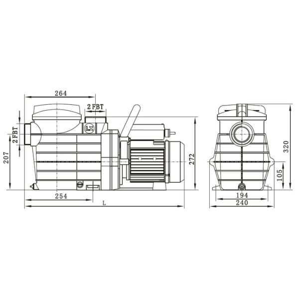 Self Priming Swimming Pool Pumps Corrosive Resistance High Efficiency
