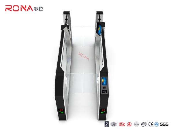 Brushed Surface Speed Gate Fastlane Turnstile Half Height Turnstile With Fingerprint Reader