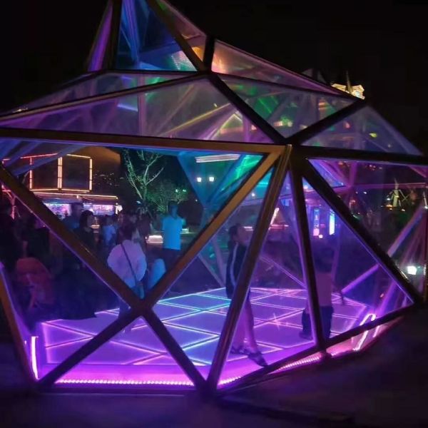 Толстые тонкие синие черные дихроические стеклянные плитки