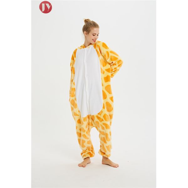 Wholesale Soft Flannel Fleece Funny Giraffee pajamas Mascot Costumes
