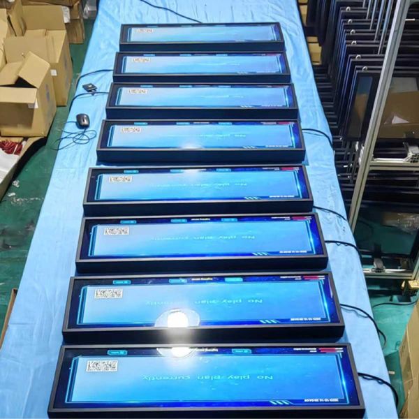 46.6 дюймовый ультраширокорасширенный панельный монитор Android Lcd Display Shelf Рекламная реклама Цифровая вывеска Шелковый экран