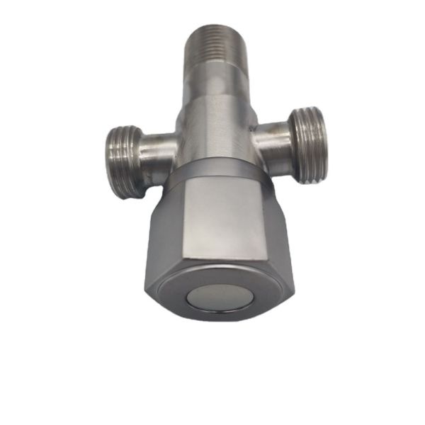 Angle Valve Multifunction Stainless Steel 3Ways T Valves for Bathroom Engineering