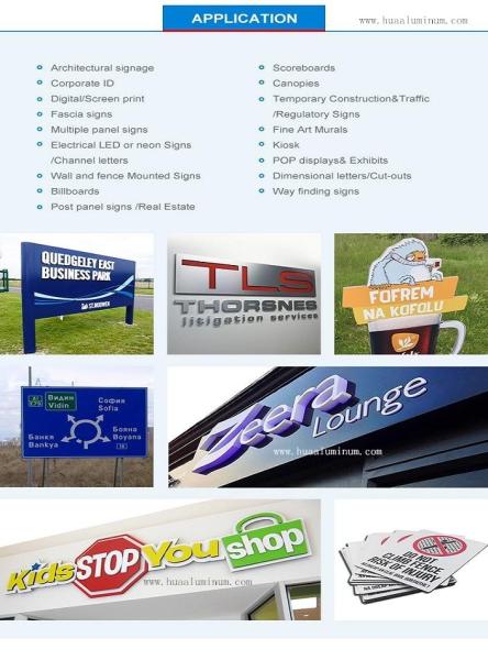Outside 4x8 Aluminum Composite Sign Board Flat Surface For Gallery