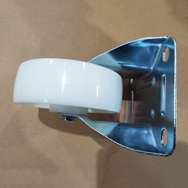 Le type rigide roulette solide directionnelle blanche de plat supérieur de 4 pouces de roue de roulettes en nylon de pivot roule industriel