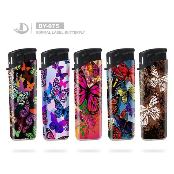 Customization DY-307 Electronic Plastic Lighter Plastic Electronic Gas Lighter