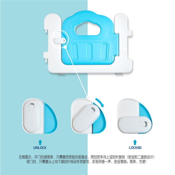 Mermaid Plastic Baby Safety Playpen Play Yard 8 Panel Easily Installation