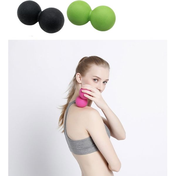 Yoga Peanut Massage Ball For Trigger Point Therapy Relieve Sore Muscles Improve Mobility Recover Faster Texture Compact Travel-Friendly