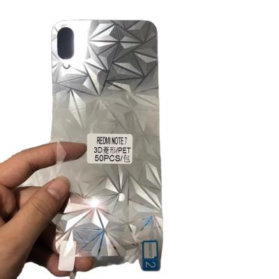 PET Mobile Back Impressed Sticker Anti Scratch Protector de tela de vidro temperado 0.2mm