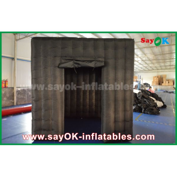 膨脹可能な写真のスタジオ2のドアの黒いLEDライト オックスフォードの布2.5mが付いている膨脹可能な写真ブース