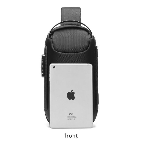 Оптовая водонепроницаемая дизайнерская противоугонная сумка на заказ с логотипом USB для мужчин