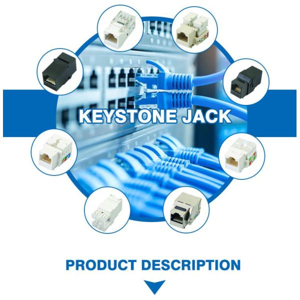 Le-K055 CAT6A RJ45 Cat6 Network Keystone Jack