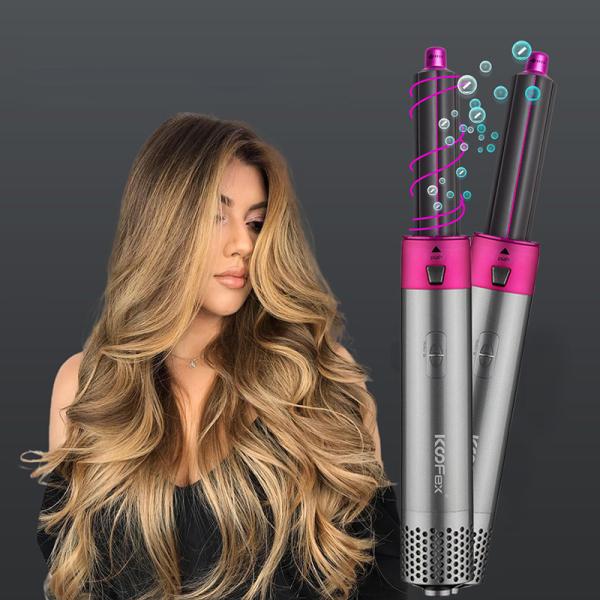ABS 6 In 1 Detachable Hair Dryer Styler One Step For Straightening Curling Drying Combing