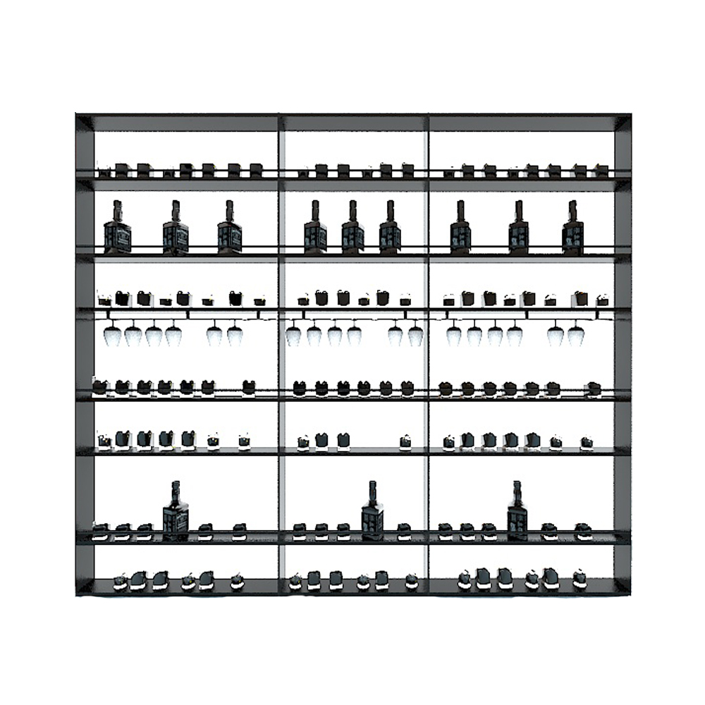 OEM Customize Cabinet Hardware Furniture Wood Kitchen Shelves Display Shelf with Led